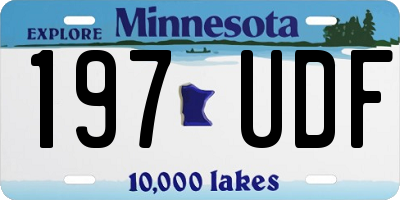 MN license plate 197UDF