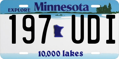 MN license plate 197UDI