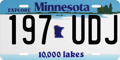 MN license plate 197UDJ