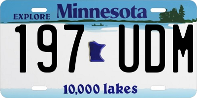 MN license plate 197UDM