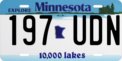 MN license plate 197UDN