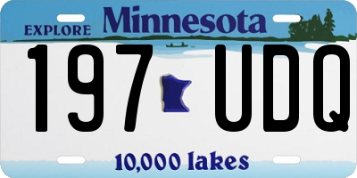MN license plate 197UDQ