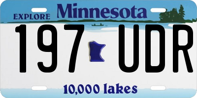 MN license plate 197UDR