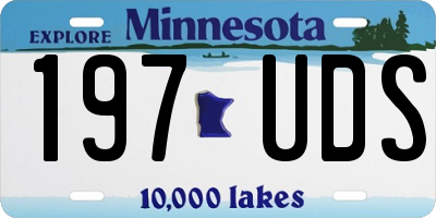 MN license plate 197UDS