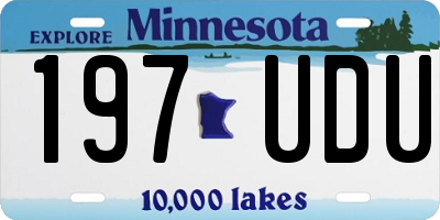 MN license plate 197UDU