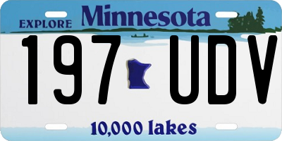 MN license plate 197UDV