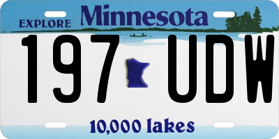 MN license plate 197UDW