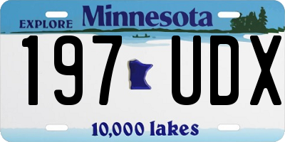 MN license plate 197UDX