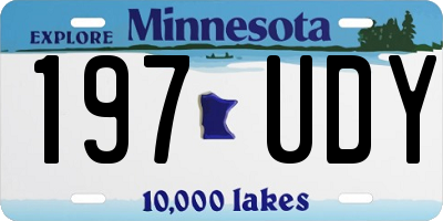 MN license plate 197UDY