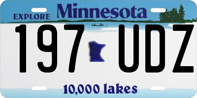 MN license plate 197UDZ