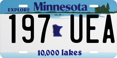 MN license plate 197UEA