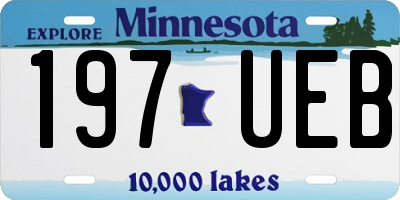 MN license plate 197UEB