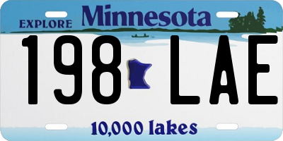 MN license plate 198LAE