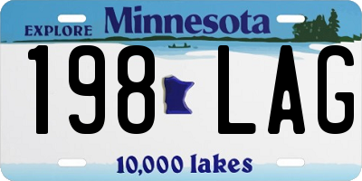 MN license plate 198LAG