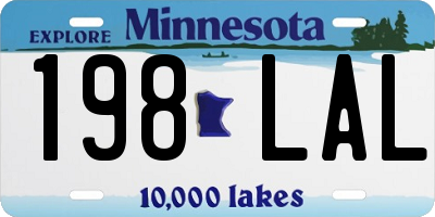 MN license plate 198LAL