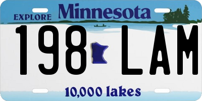 MN license plate 198LAM