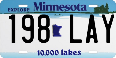 MN license plate 198LAY