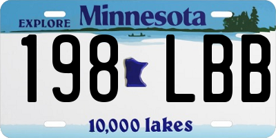 MN license plate 198LBB