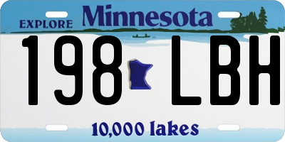 MN license plate 198LBH