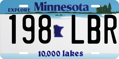 MN license plate 198LBR