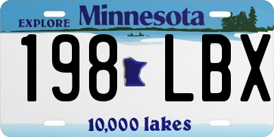 MN license plate 198LBX