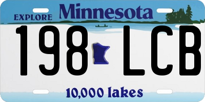 MN license plate 198LCB