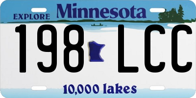MN license plate 198LCC