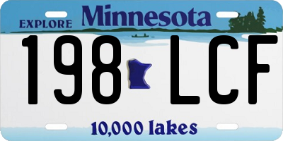 MN license plate 198LCF