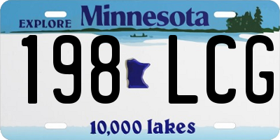 MN license plate 198LCG