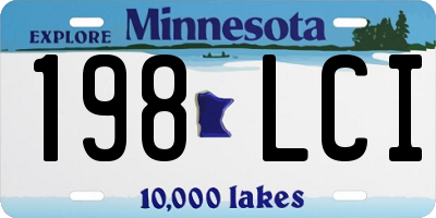 MN license plate 198LCI