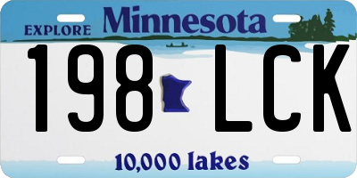 MN license plate 198LCK