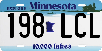 MN license plate 198LCL