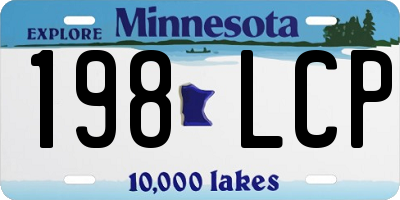 MN license plate 198LCP