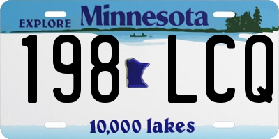 MN license plate 198LCQ