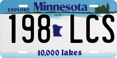 MN license plate 198LCS