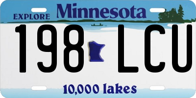 MN license plate 198LCU