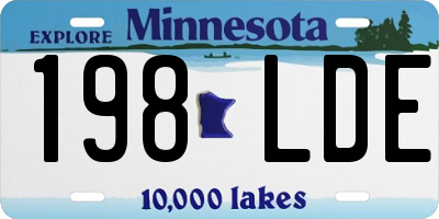 MN license plate 198LDE