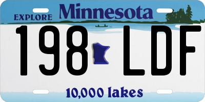 MN license plate 198LDF