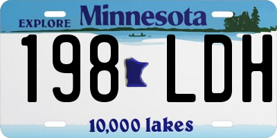 MN license plate 198LDH