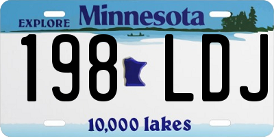 MN license plate 198LDJ