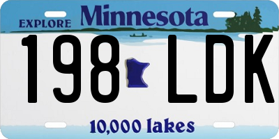 MN license plate 198LDK