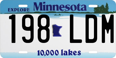 MN license plate 198LDM