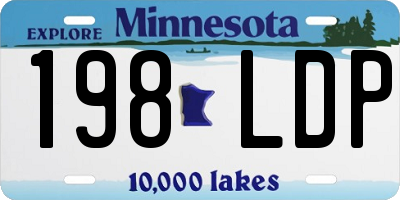 MN license plate 198LDP