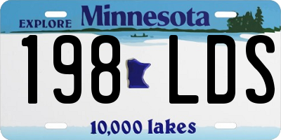 MN license plate 198LDS