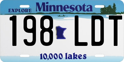 MN license plate 198LDT