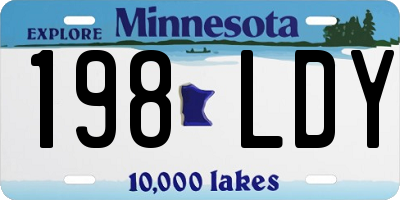 MN license plate 198LDY