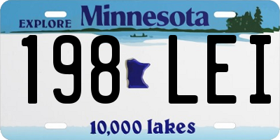 MN license plate 198LEI