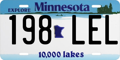 MN license plate 198LEL