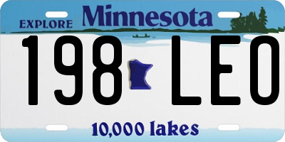 MN license plate 198LEO