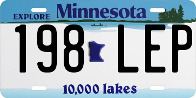 MN license plate 198LEP